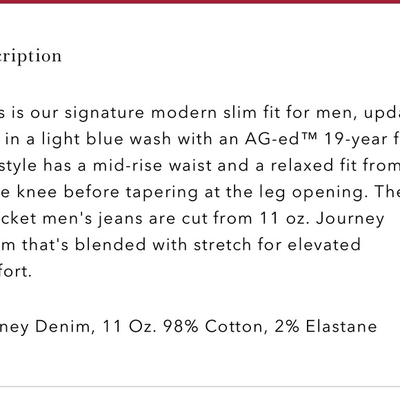 Ag Adriano Goldschmied The Tellis modern slim straight jeans 33 - Picture 4 of 4